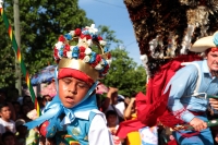 Domingo 16 de junio del 2019. Suchiapa. Los diferentes grupos de danzantes que conforman el Baile del Calalá se preparan  para participar durante las celebraciones patronales del Corpus