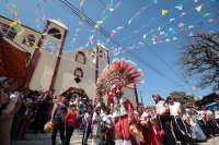 Viernes 2 de febrero del 2018. Tuxtla Gutiérrez. El conjunto de danzas Zoques durante las celebraciones de La Candelaria en la parroquia de Copoya.