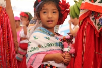 Lunes 30 de enero del 2017. Tuxtla Gutiérrez. La Virgen de Candelaria. La comunidad Zoque se reúne desde la madrugada para iniciar el recorrido de las tres Vírgenes de Copoya las cuales recorren bailando y gritando vivas acompañados de los sones tradicion