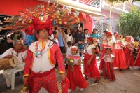 Lunes 30 de enero del 2017. Tuxtla Gutiérrez. La Virgen de Candelaria. La comunidad Zoque se reúne desde la madrugada para iniciar el recorrido de las tres Vírgenes de Copoya las cuales recorren bailando y gritando vivas acompañados de los sones tradicion