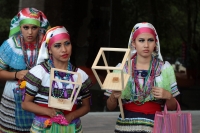 Domingo 14 de julio del 2019. Tuxtla Gutiérrez. El grupo de danza que representará a Chiapas el día 28 de este mes en el Festival Zacatecas Del Folclor Internacional 2019 esta mañana en su ensayo previo en el Teatro de la Ciudad Emilio Rabasa
