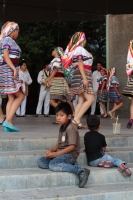 Domingo 14 de julio del 2019. Tuxtla Gutiérrez. El grupo de danza que representará a Chiapas el día 28 de este mes en el Festival Zacatecas Del Folclor Internacional 2019 esta mañana en su ensayo previo en el Teatro de la Ciudad Emilio Rabasa