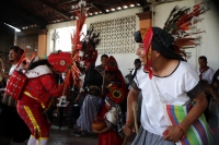 Sábado 2 de marzo del 2019. Tuxtla Gutiérrez. Los danzantes tradicionales de la Comunidad Zoque realizan el recorrido ritual los diferentes bailes correspondientes al Carnaval en el lado poniente norte de la ciudad.