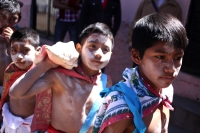 Domingo 15 de febrero del 2015. San Miguel Huixtan. Los danzantes de las comunidades de Huixtan realizan la representación de la danza de Carnaval este medio día en esta comunidad de los altos de Chiapas donde se reúnen celebrando los días previos a la cu