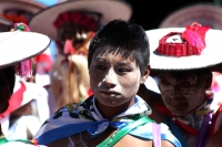 Domingo 15 de febrero del 2015. San Miguel Huixtan. Los danzantes de las comunidades de Huixtan realizan la representación de la danza de Carnaval este medio día en esta comunidad de los altos de Chiapas donde se reúnen celebrando los días previos a la cu