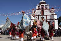 Domingo 15 de febrero del 2015. San Miguel Huixtan. Aspecto de la representación del carnaval chamula este medio día en la comunidad huixtan en la zona altos de Chiapas.