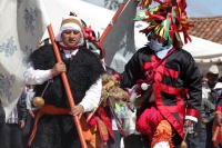 Domingo 15 de febrero del 2015. San Miguel Huixtan. Aspecto de la representación del carnaval chamula este medio día en la comunidad huixtan en la zona altos de Chiapas.