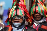 Domingo 15 de febrero del 2015. San Miguel Huixtan. Aspecto de la representación del carnaval chamula este medio día en la comunidad huixtan en la zona altos de Chiapas.