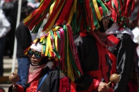 Domingo 15 de febrero del 2015. San Miguel Huixtan. Aspecto de la representación del carnaval chamula este medio día en la comunidad huixtan en la zona altos de Chiapas.
