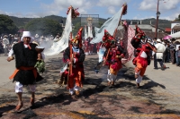 Domingo 15 de febrero del 2015. San Miguel Huixtan. Aspecto de la representación del carnaval chamula este medio día en la comunidad huixtan en la zona altos de Chiapas.