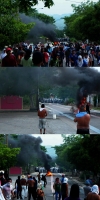 Foto del comunicado del FNLS. Miércoles 19 de junio del 2013. Venustiano Carranza. Comuneros de la Casa del Pueblo Continúan bloqueando bajo la lluvia las entradas de la comunidad después del enfrentamiento con los PolicÃas Estatales la tarde de este mart Foto del comunicado del FNLS. Miércoles 19 de junio del 2013. Venustiano Carranza. Comuneros de la Casa del Pueblo Continúan bloqueando bajo la lluvia las entradas de la comunidad después del enfrentamiento con los PolicÃas Estatales la tarde de este mart