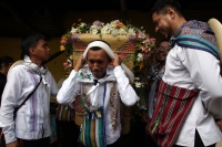20231014. Tuxtla. Bajada de las Vírgenes de Copoya durante las celebraciones de la octava de la Virgen del Rosario.