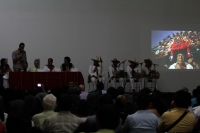 Miércoles 30 de octubre del 2013. Tuxtla Gutiérrez. Aspectos de la presentación del material fonográfico Que Viva el Mequé, que recopila la música tradicional Zoque de la Mayordomía del Rosario de Tuxtla.