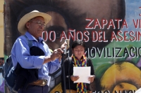 Miércoles 10 de abril del 2019. San Cristóbal de las Casas. Indígenas y campesinos de diferentes organizaciones sociales marchan recordando el asesinato de Emiliano Zapata