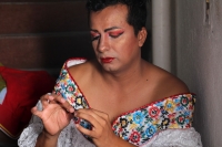 Sábado 14 de enero del 2017. Chiapa de Corzo. Las Chuntá son personajes vestidos a la usanza de las mujeres indígenas de la de presión central de Chiapas quienes recorren las calles de esta colonial ciudad de la ribera del rio Grijalva gritando vivas y ba