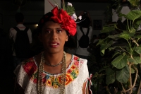 Jueves 8 de enero del 2016. Chiapa de Corzo. Las Chuntaes. Los danzantes bailan y gritan en las calles de esta comunidad de la ribera del Grijalva dando inicio a los festejos de las festividades de enero en esta localidad ubicada a 17 kilometros de la cap