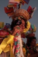 Lunes 8 de enero del 2018. Chiapa de Corzo. Las Chuntá o Chuntaes recorren las calles durante la llamada Fiesta Grande de Chiapa donde se festejan los santos patrones de la colonial ciudad de la ribera del Grijalva