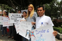 Miércoles 4 de septiembre del 2013. Tuxtla Gutiérrez. Organizaciones no Gubernamentales realizan actividades durante la realización del Día internacional de la Salud Sexual en el parque de la Marimba de la capital del estado de Chiapas.