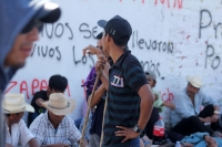 Jueves 19 de enero del 2017. Tuxtla Gutiérrez. Durante el tercer día consecutivo de protestas del MOCRI-CNPA-MN en las calles del oriente de la ciudad.
