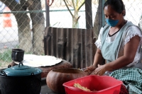 Martes 18 de agosto del 2020. Tuxtla Gutiérrez. Las cocineras tradicionales son las mujeres encargadas de la preparación de la comida típica zoque en la comunidad de Copoya