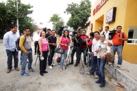 Jueves 4 de agosto del 2016. Tuxtla Gutiérrez. Gustavo A. de Hoyos Walther, presidente nacional de la Confederación Patronal de la República Mexicana acompaña a Enoc Gutiérrez Cruz de Coparmex-Chiapas en los tribunales federales en este estado del sureste