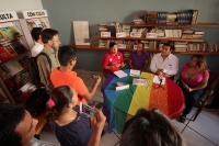 Lunes 3 de octubre del 2016. Tuxtla Gutiérrez. Miembros de la comunidad LGTB hablan sobre los resolutivos que los tribunales han dictado sobre los tópicos del matrimonio igualitario y su aplicación en Chiapas