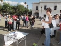 Miércoles 6 de abril. En la ciudad de San Cristóbal de las Casas se lleva a cabo una consulta ciudadana en apoyo a Marcha en Contra de la Violencia en México.