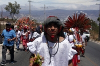 Domingo 15 de marzo del 2015. Tuxtla Gutiérrez. La comunidad Zoque de Tuxtla Gutiérrez, durante la caminata del regreso de Las Vírgenes de Copoya.