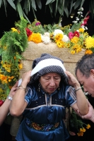 Viernes 23 de octubre del 2015. Tuxtla Gutiérrez. Las imágenes de las Vírgenes de Copoya y sus priostes inician el recorrido de regreso hacia esta comunidad ubicada a escasos kilómetros de la capital de Chiapas donde permanecieron por tercera vez en el añ