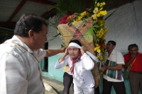 Martes 14 de octubre del 2014. Tuxtla Gutiérrez. Las fiestas patronales de la Virgen del Rosario se llevan a cabo durante la octava de la advocación de María por la mayordomía y priostería de la comunidad Zoque cuando las Vírgenes (Candelaria, María de Ol