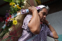 Martes 14 de octubre del 2014. Tuxtla Gutiérrez. Las fiestas patronales de la Virgen del Rosario se llevan a cabo durante la octava de la advocación de María por la mayordomía y priostería de la comunidad Zoque cuando las Vírgenes (Candelaria, María de Ol