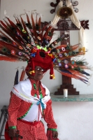 Sábado 14 de febrero del 2015. Tuxtla Gutiérrez. Ataviados de coloridos vestuario, los danzantes del carnaval zoque recorren las calles de la capital del estado de Chiapas, bailando y gritando vivas a las festividades de la localidad.