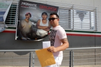 Miércoles 13 de enero del 2016. Tapachula. el primer grupo de cubanos procedentes de Costa Rica atraviesa la frontera sur de México por Ciudad Hidalgo-Tecum Uman donde tramitan el Documento Provisional por Razones Humanitarias que les permitirá continuar 