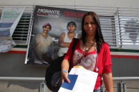 Miércoles 13 de enero del 2016. Tapachula. el primer grupo de cubanos procedentes de Costa Rica atraviesa la frontera sur de México por Ciudad Hidalgo-Tecum Uman donde tramitan el Documento Provisional por Razones Humanitarias que les permitirá continuar 
