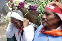 Domingo 17 de marzo del 2019. Tuxtla Guti�rrez. Los danzantes tradicionales Zoques durante la procesi�n de las V�rgenes que venera esta comunidad hacia el ejido de Copoya donde iniciaran festejos de la virgen de Candelaria.
