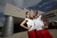 Viernes 24 de octubre del 2014. Tuxtla Gutiérrez. Bellas representantes de la etnia Zoque de la comunidad de Copainala presentan el traje tradicional de esta localidad de la ribera del Rio Grijalva dentro del Primer Festival Zoque Cultural-Turistico que o