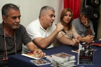 Viernes 23 de septiembre del 2016. Tuxtla Gutiérrez. Margarita Aguilar durante la presentación de su libro Acordes de Espinas es acompañada Daniel Trejo Sirvent, David Díaz y Heriberto Ortiz esta noche en el Museo de la Marimba en la capital del estado de