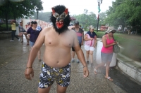 Miércoles 27 de agosto del 2013. Tuxtla Gutiérrez. Los jóvenes normalistas marchan sin pantalones para exigir plazas de trabajo a la administración del estado de Chiapas.