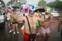 Miércoles 27 de agosto del 2013. Tuxtla Gutiérrez. Los jóvenes normalistas marchan sin pantalones para exigir plazas de trabajo a la administración del estado de Chiapas.