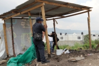 Martes 27 de mayo del 2014. Tuxtla Gutiérrez. Las fuerzas policiacas del estado de Chiapas acompañan el desalojo de los predios invadidos en las cercanías del fraccionamiento Vida Mejor y que los colonos denominan Colonia Manuel Velazco