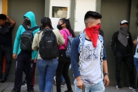 20210512. Tuxtla G. Protestas y desalojo de Normalistas en Chiapas
