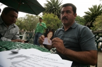 Lunes 23 de agosto. Familiares de la señora Irene Cabrera López denuncian su desaparición en conferencia de prensa esta mañana en la ciudad de San Cristóbal de las Casas.