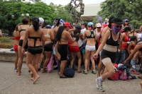 Jueves 29 de agosto del 2013. Tuxtla Gutiérrez. Los “descamisados” de pedagogía deciden esperar unos días para volverse a manifestar en las calles de la capital del estado de Chiapas.