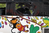 Miércoles 22 de abril del 2015. Tuxtla Gutiérrez. Estudiantes causan destrozos en las instalaciones de la Secretaria de Educación de Chiapas.