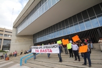 Jueves 2 de febrero del 2017. Tuxtla Gutiérrez. Protestas por la libertad de los empresarios de ECHO detenidos en el desalojo de la Torre Chiapas.