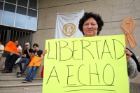 Jueves 2 de febrero del 2017. Tuxtla Gutiérrez. Protestas por la libertad de los empresarios de ECHO detenidos en el desalojo de la Torre Chiapas.