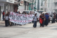 Domingo 7 de junio del 2015. Tuxtla Gutiérrez. Elecciones intermedias en Chiapas. Marchando para exigir la libertad de los detenidos de Ocosingo.