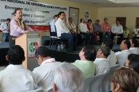 Emilio Gamboa Patrón, se reúne en Tuxtla con los Sectores Populares del PRI de Chiapas y Tabasco.