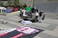 Miércoles 16 de marzo del 2016. Tuxtla Gutiérrez. Los empresarios chiapanecos sufren agresiones durante la manifestación de esta mañana
