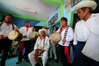 Noviembre  del 2016.Tuxtla Gutiérrez. Santa Cecilia. Los músicos zoques se reúnen en Tuxtla para celebrar y homenajear a los maestros y custodios junto con acompañantes de la tradición durante las celebraciones de Santa Cecilia.